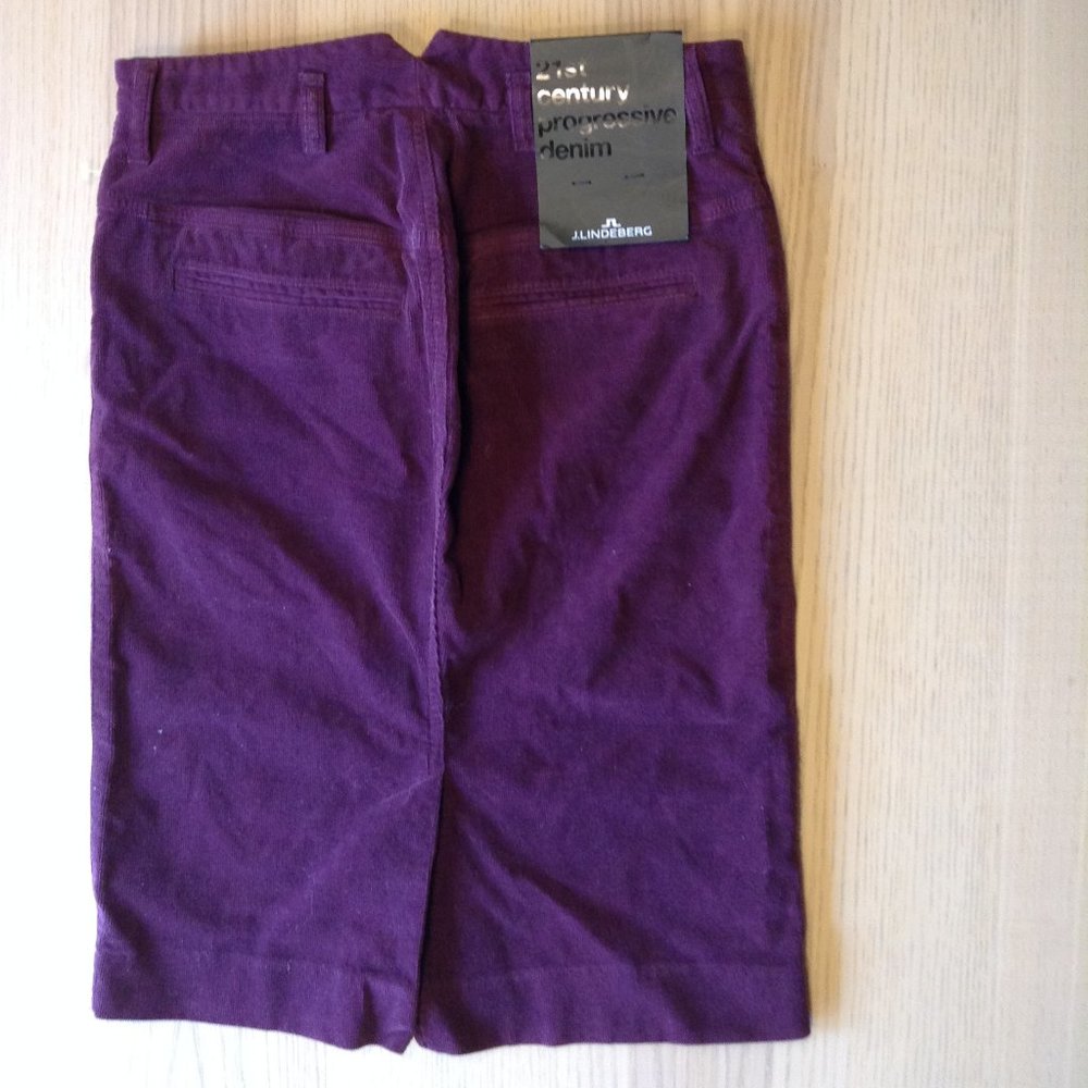 J Lindeberg purple corduroy skirt